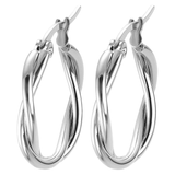 Twisted Hoop Earrings for Women